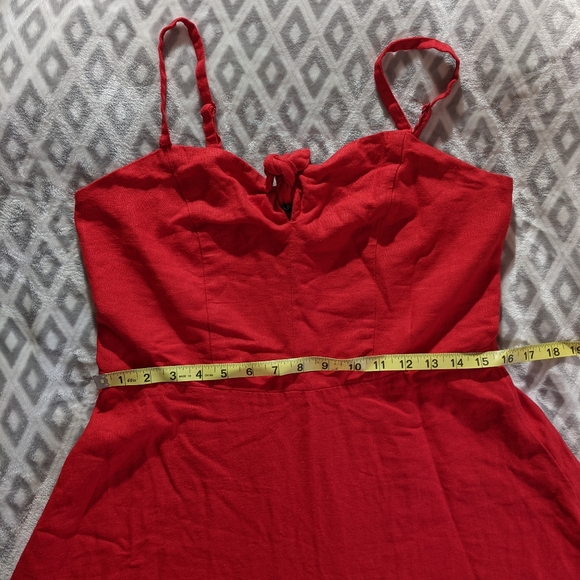 NWT Linen Red Fit and Flare Old Navy Medium Tall - Picture 11 of 15